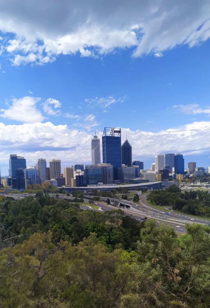 Vue sur les buildings de Perth
